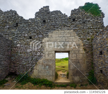 Ruined castle doorway (Pennard, Wales, UK) 114565226