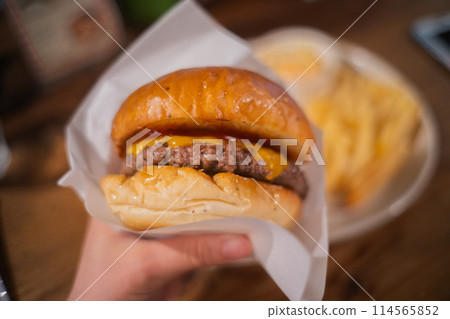 Close-up of hamburger Close-up of hamburger 114565852