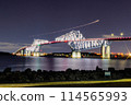 Tokyo Gate Bridge at night as seen from Wakasu Seaside Park 114565993