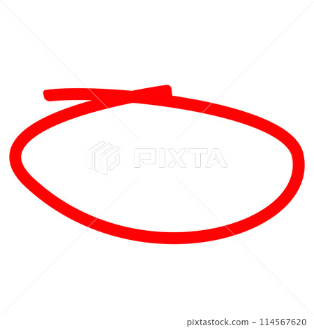 red highlight hand drawn. red hand drawn circle marker for highlighting text. flat style. red highlight hand drawn. red hand drawn circle marker for highlighting text. flat style. 114567620