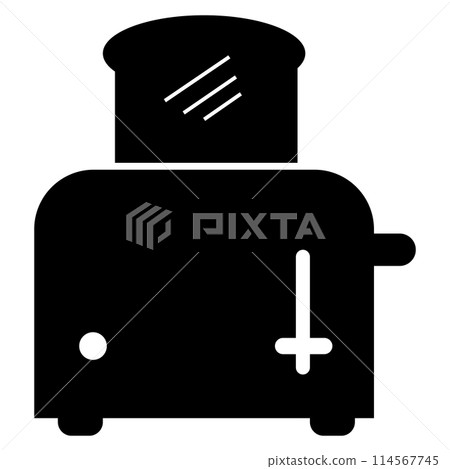 Bread toaster icon. Toaster kitchen equipment sign. Roasted toast symbol. flat style. 114567745