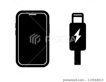 Smartphone USB Type-C icon Smartphone USB Type-C icon 114568013