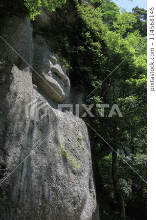 Kumano rock carved Buddha "Acala Statue" Kumano rock carved Buddha "Acala Statue" 114568146