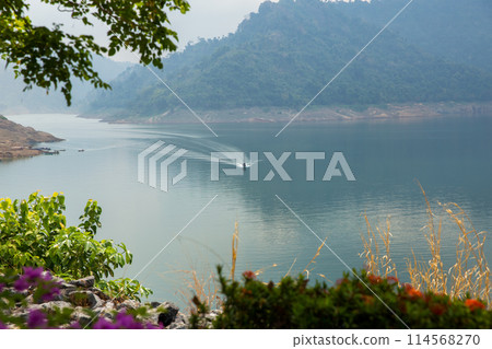 Top view of Landscape in Khun Dan Prakan Chon dam Nakhon Nayok 114568270