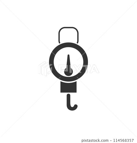 Spring scale icon flat Spring scale icon flat 114568357