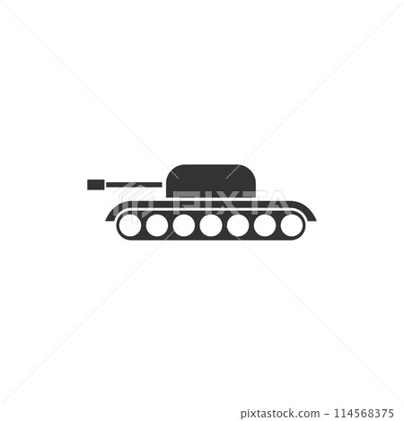 Tank military icon flat Tank military icon flat 114568375