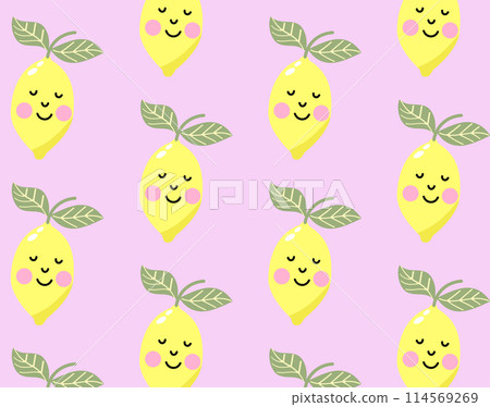 Summer vector lemon lime fruit seamless pattern. Summer vector lemon lime fruit seamless pattern. 114569269