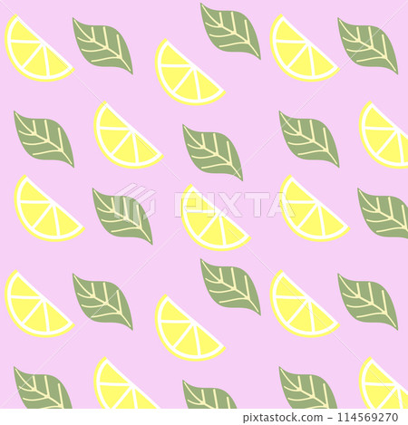 Summer vector lemon lime fruit seamless pattern. Summer vector lemon lime fruit seamless pattern. 114569270