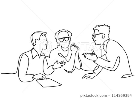 Group of male scientists employees discussing work problems. Group of male scientists employees discussing work problems. 114569394