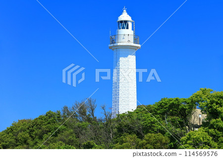 [和歌山縣]紀伊日禦岬燈塔的晴空 114569576