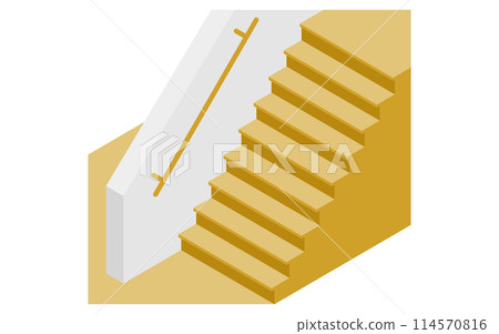 房屋翻新、樓梯扶手護理翻新、等軸圖 114570816