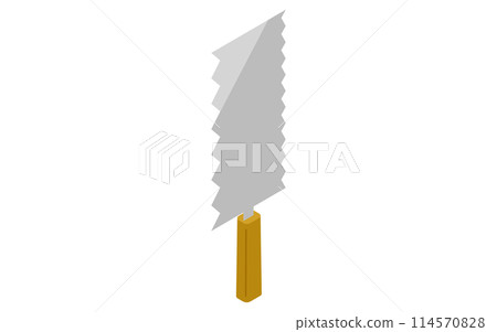 Tool double-edged saw, isometric illustration Tool double-edged saw, isometric illustration 114570828
