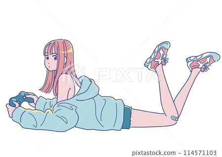 動漫觸摸女孩玩遊戲 動漫觸摸女孩玩遊戲 114571103
