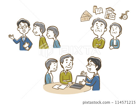 Business scene (line drawing) 114571215