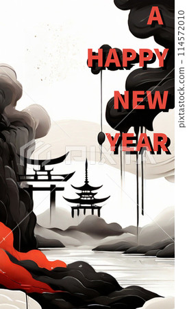 Snake New Year's card material Snake New Year's card material 114572010