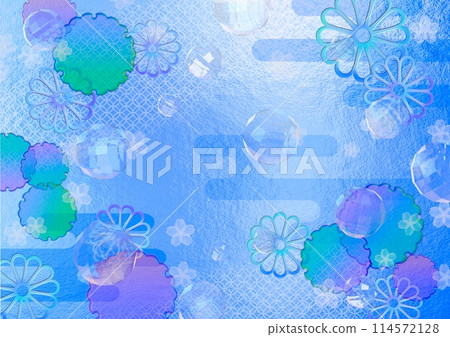 Blue Japanese pattern background material Blue Japanese pattern background material 114572128
