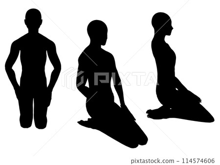人 seiza 姿勢剪影集 人 seiza 姿勢剪影集 114574606