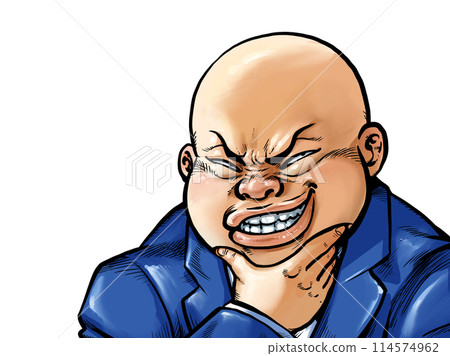 Grinning fat man 114574962