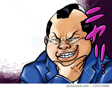 Grinning fat man 114574966