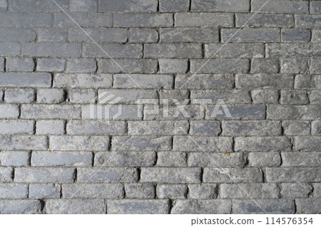 Old brick floor, stone pavement Old brick floor, stone pavement 114576354