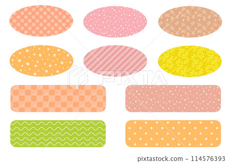 Frame label heading set autumn image 114576393