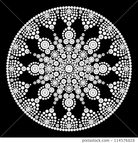 Dot mandala. Art therapy Coloring page Dot mandala. Art therapy Coloring page 114576828