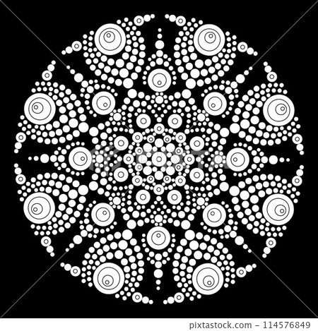 Dot mandala. Art therapy Coloring page Dot mandala. Art therapy Coloring page 114576849