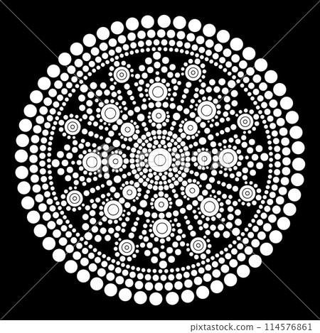 Dot mandala. Art therapy Coloring page 114576861