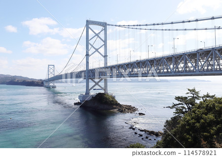 從千疊敷看到的大鳴門大橋（兵庫縣、德島縣、鳴門海峽） 114578921