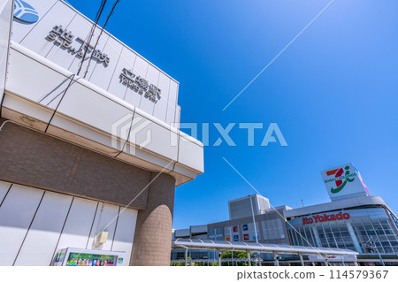 Yokohama cityscape in Japan, overlooking Tachiba Station on the Yokohama Municipal Subway 114579367
