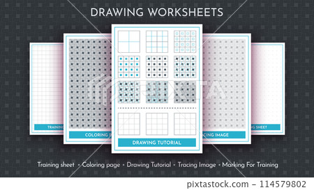 How to Draw a Pattern. Step by Step Drawing Tutorial. Draw Guide Worksheet. Simple Instruction for Kids and Adults 114579802