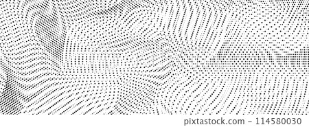 Abstract halftone wavy background, retro dot gradient, modern dynamic backdrop. Abstract halftone wavy background, retro dot gradient, modern dynamic backdrop. 114580030