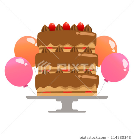 Transparent illustration of chocolate birthday cake Transparent illustration of chocolate birthday cake 114580348