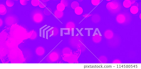 Purple widescreen bokeh background for Banner, Poster, ad, celebration, and various design works 114580545