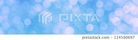 Blue panorama bokeh background for Banner, Poster, ad, celebration, and various design works 114580697