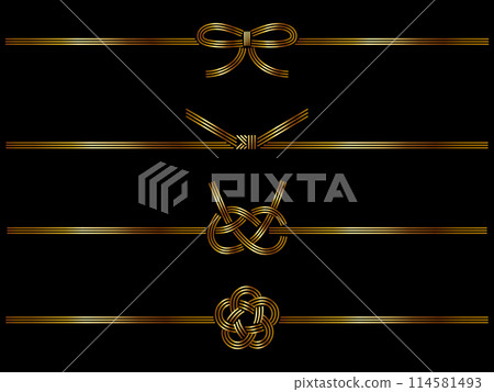 Mizuhiki 4-piece set Gold 114581493