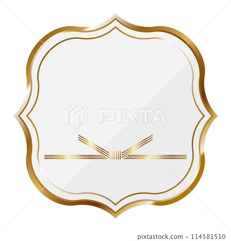 Luxurious Mizuhiki frame in white and gold Luxurious Mizuhiki frame in white and gold 114581510