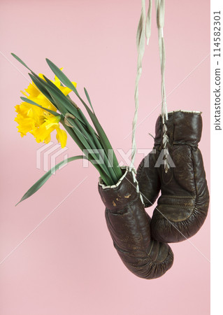 a pair of old boxing gloves hacked to become a vase a pair of old boxing gloves hacked to become a vase 114582301