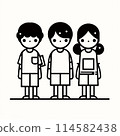 Elementary school student simple character 114582438