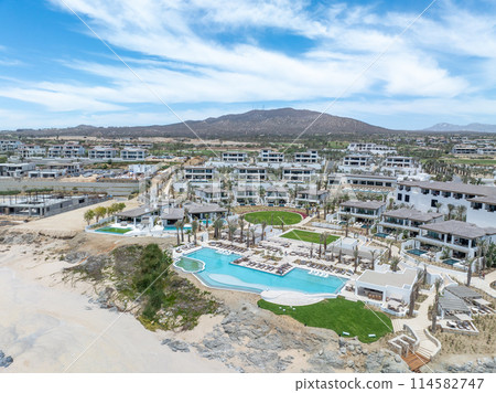 Aerial view of beach in Cabo San Jose, Baja California Sur, Mexico Aerial view of beach in Cabo San Jose, Baja California Sur, Mexico 114582747