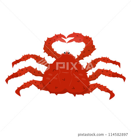 King crab cartoon isolated on a white background. 114582897