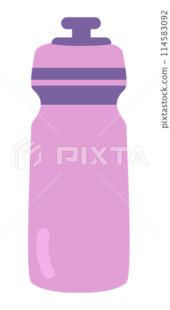Sport water bottle in flat design. Drink container for bike training. Vector illustration isolated. Sport water bottle in flat design. Drink container for bike training. Vector illustration isolated. 114583092