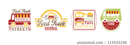 Food Truck Festival Logo and Label Design Vector Set Food Truck Festival Logo and Label Design Vector Set 114583296
