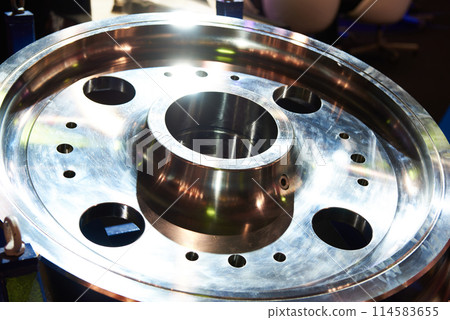 Metal wheel of train 114583655