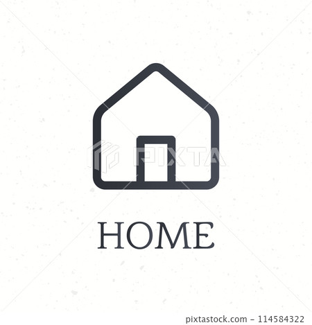 Linear home icon, outline house icon. residence symbol. Stock vector illustration isolated on white background. Linear home icon, outline house icon. residence symbol. Stock vector illustration isolated on white background. 114584322
