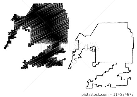 Hesperia City, California (United States cities, United States of America, us, usa city) map vector illustration, scribble sketch City of Hesperia map 114584672