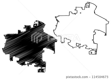 Hillsboro City, Oregon (United States cities, United States of America, us, usa city) map vector illustration, scribble sketch City of Hillsboro map Hillsboro City, Oregon (United States cities, United States of America, us, usa city) map vector illustration, scribble sketch City of Hillsboro map 114584673