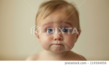 Cute baby face 114584856