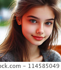 15歲羅馬尼亞美女，表情亮眼背景② 114585049
