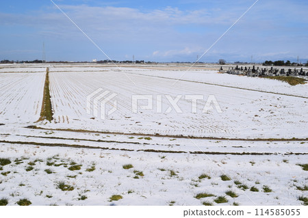 山形縣莊內雪國的田園風光 山形縣莊內雪國的田園風光 114585055